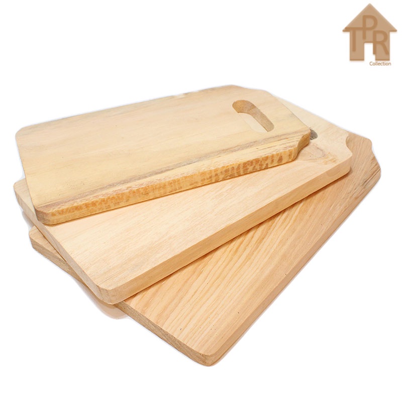 Talenan Kayu Pinus Kotak Lubang Panjang - P25