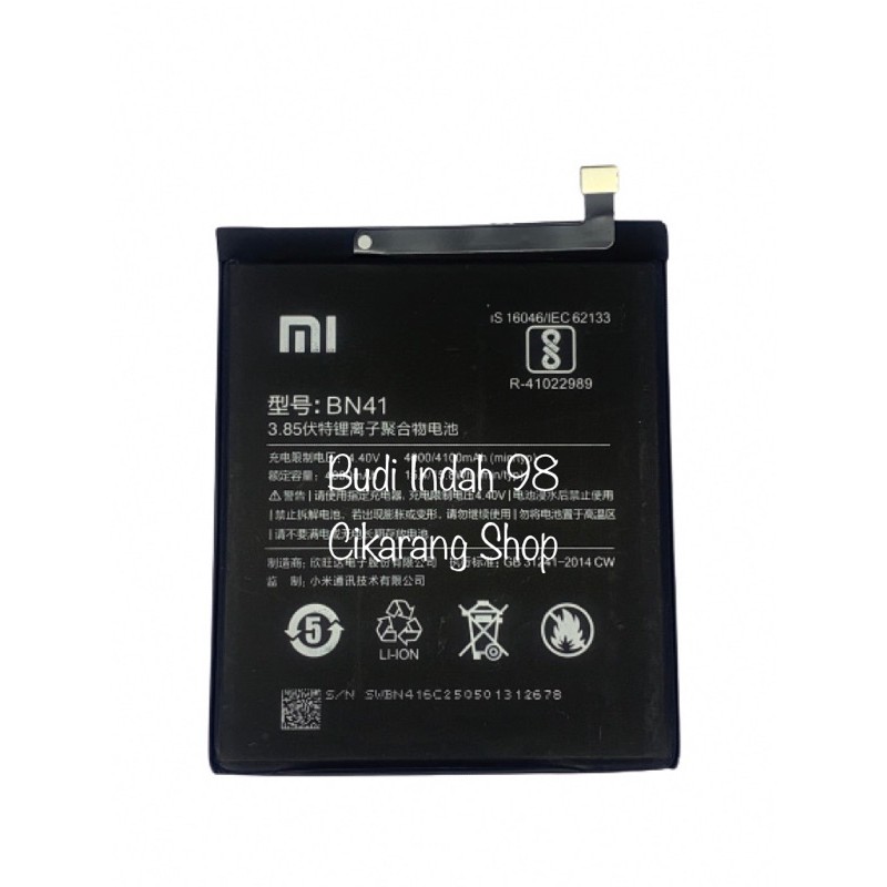 BATERAI XIAOMI REDMI NOTE 4 / BN41 BATERE BN41 ORI OEM