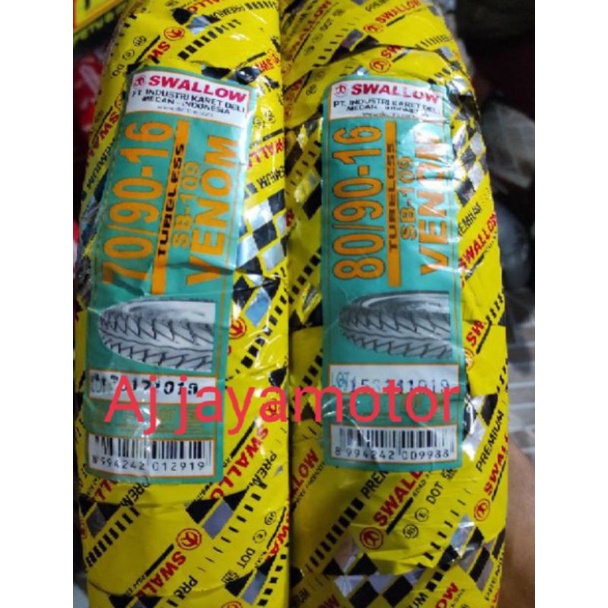 paket ban tubles swallow VENOM ring 16 UK 70/90 & 80/90 bonus pentil