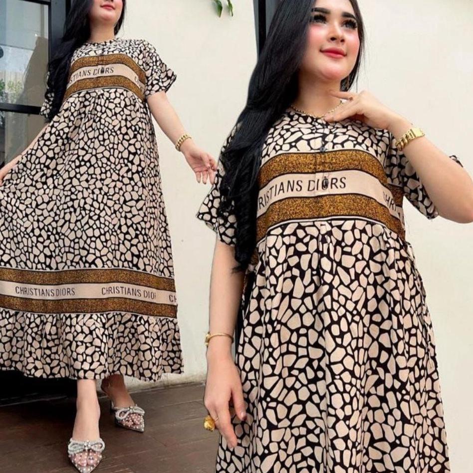 Terlaris.. [ PROMO ] MIDI DRESS ARKEN KEKINIAN | DRESS DIOR RAYON ARMOR VIRAL PREMIUM LD 110