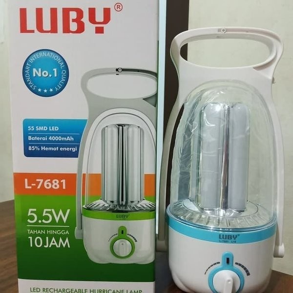 Barangunik2021 - LUBY L-7681 Lampu Emergency 5.5 Watt Tahan Hingga 10 Jam / Lampu emergency petromax Luby-7681