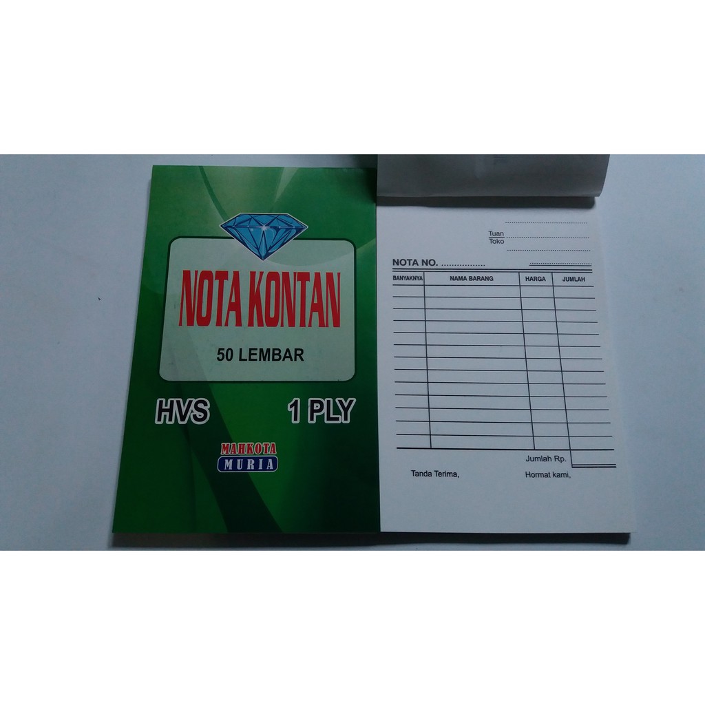 

NOTA KONTAN 1 PLY, NOTA KECIL, NOTA HVS, WARNA KERTAS PUTIH