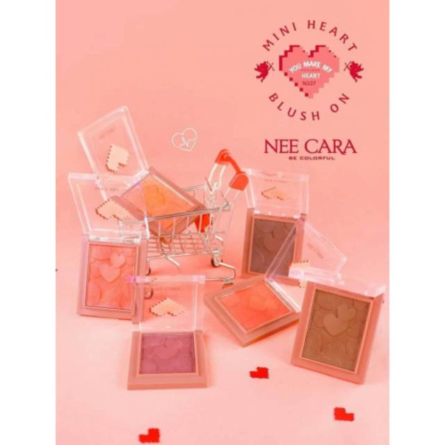 NEE CARA Mini Heart Blush On Your Make My Heart #N327 Thailand / Blushon / Pigmented / Compact