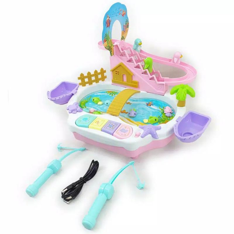 (BT) Mainan anak Happy fishing /pancing magnet 2 in 1