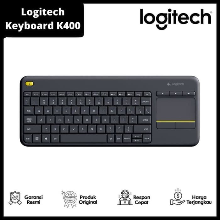 KEYBOARD WIRELESS +TOUCHPAD LOGITECH K-400 (GARANSI RESMI)