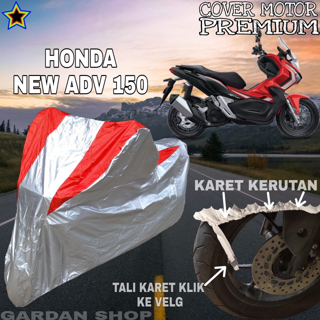 Sarung Motor HONDA NEW ADV150 Silver MERAH Body Cover Penutup Motor Honda New Adv 150 PREMIUM