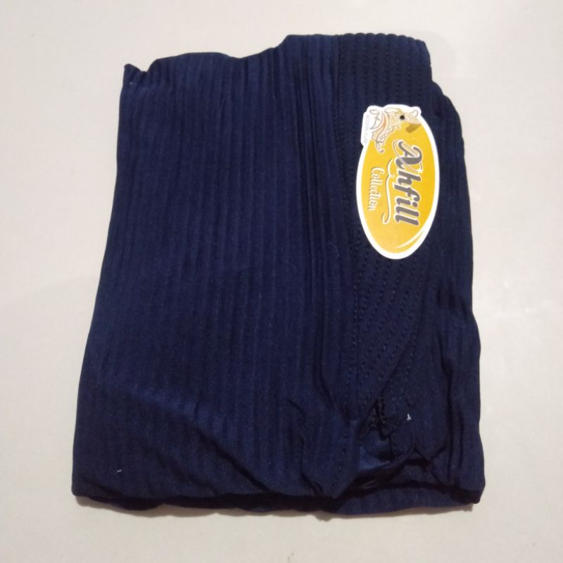 (Ori Ahfill)•Sazkia Plisket•Jilbab Instan Jersey Balon Plisket Rempel-Navy