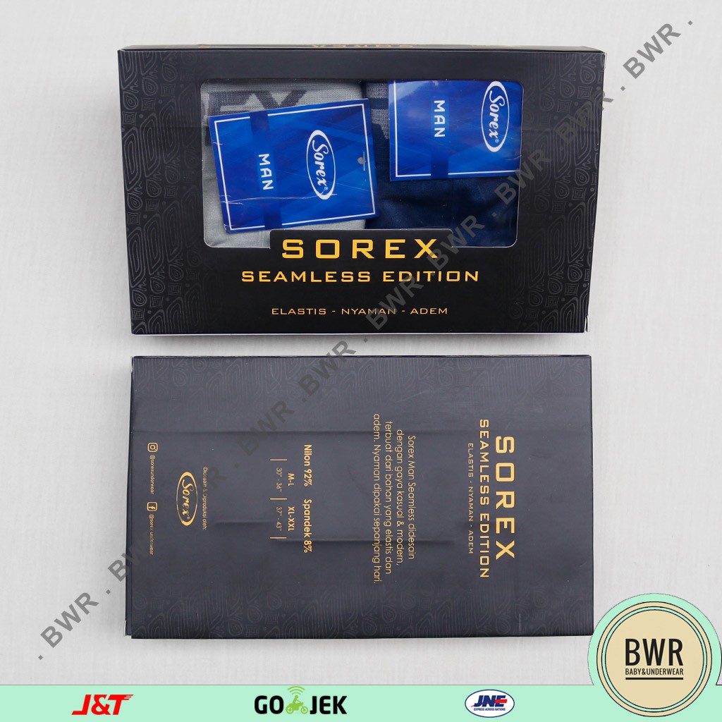 [ 2pc ] CD Pria Sorex M3801 | Celana Dalam Pria Sorex Seamless Edition