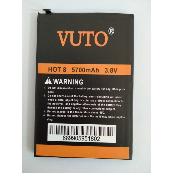 Battery Batere Batre Baterai Double Power Vuto Infinix  hot 8 X650 BL-49FX BL49FX