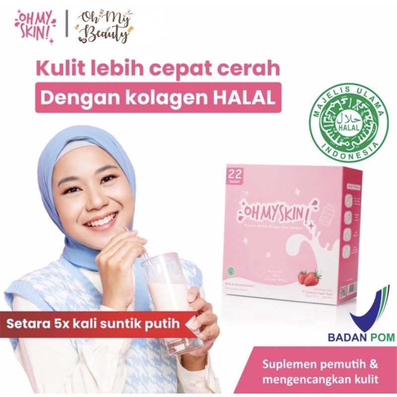 

OHMYSKIN! COLLAGEN DRINK Suplemen Pemutih dan Glowing (AGEN RESMI)