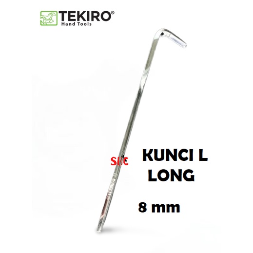 TEKIRO Kunci L Panjang 8 mm Hex Key Long 8mm Satuan Eceran