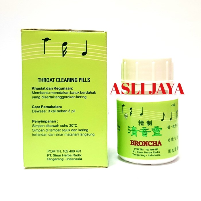 BRONCHA - OBAT BATUK BERDAHAK, TENGGOROKAN KERING, DAN SUARA SERAK MANJUR