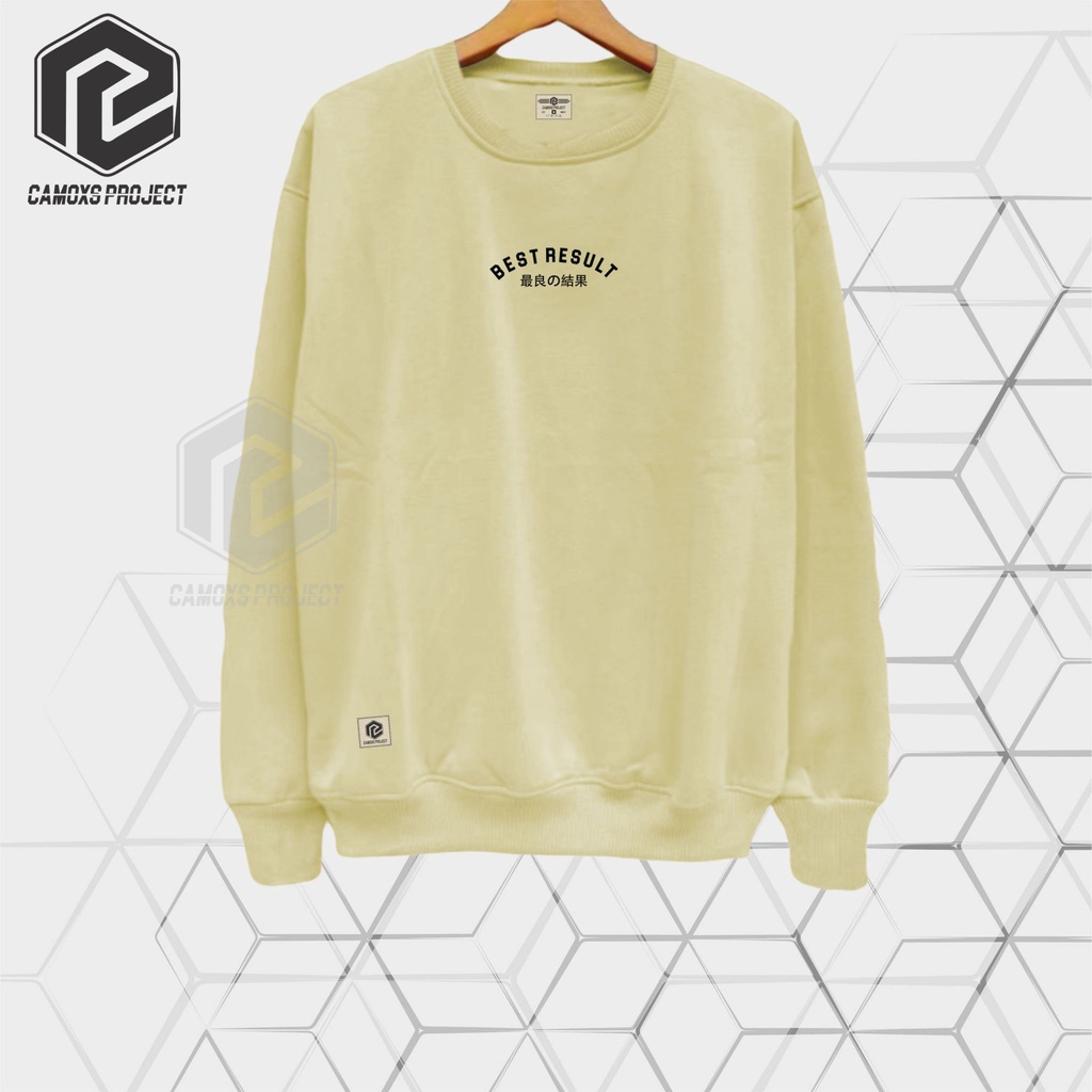 Crewneck Cowok Cewek Oversize Sweatshirt Pria Disto Camoxs Sweater Krunek Cream List Best Result Suiter Premium Brand Lokal Kota Bandung