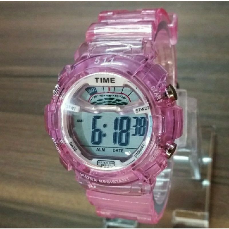 Promo Terbaru Jam Tangan Transparan Digital G Time 511 Fashion Sport Wanita Pria Warna