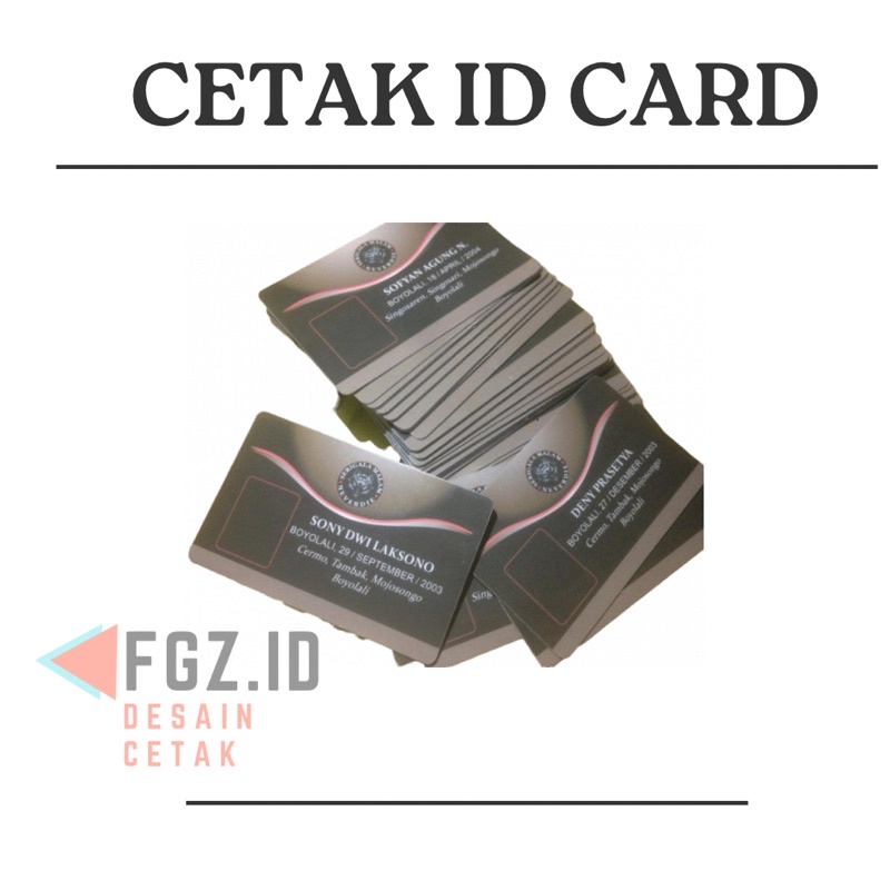 

Cetak ID CARD 1 sisi / 2 Sisi