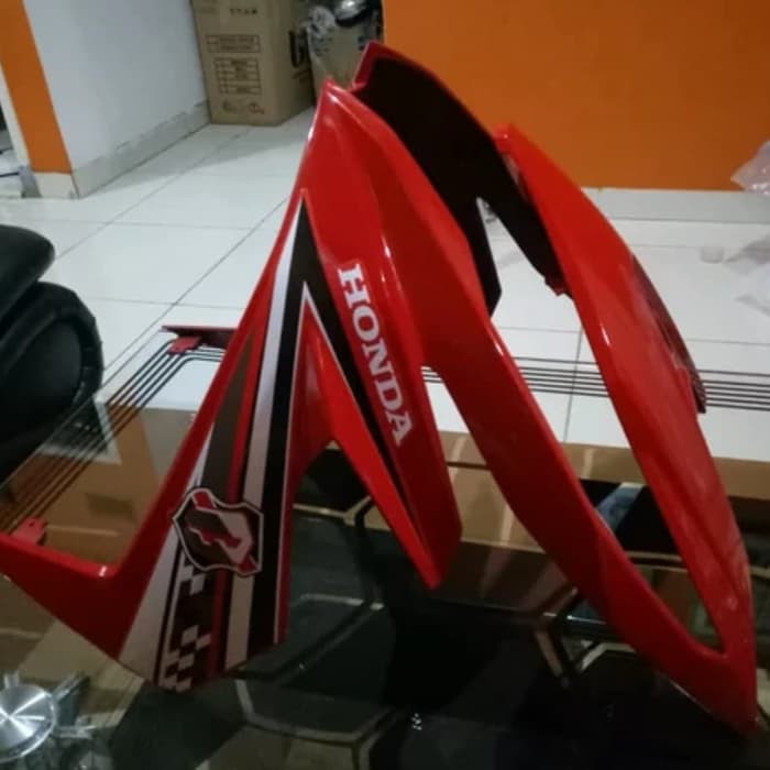 Body depan new beat fi eco merah/ tameng beat fi + striping