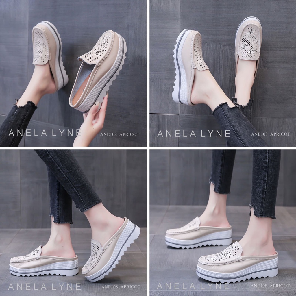 ANELA LYNE Sepatu Mules Wedges REMY ANE108 ORIGINAL