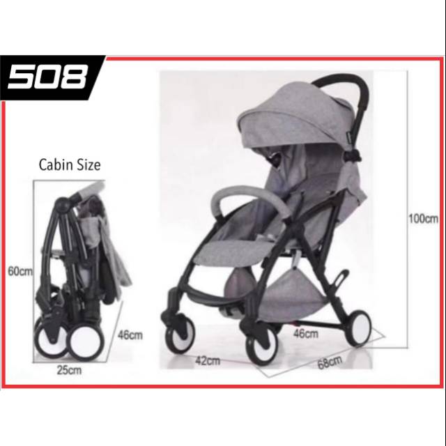 Stroller Bayi Balita Cabin size Kereta sorong Bayi praktis miwen 508