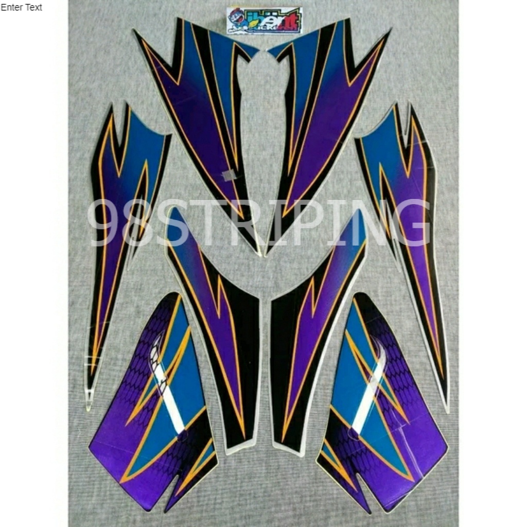 STIKER STRIPING LIS STANDAR ORI HONDA TIGER BIRU UNGU TAHUN 2001 2002