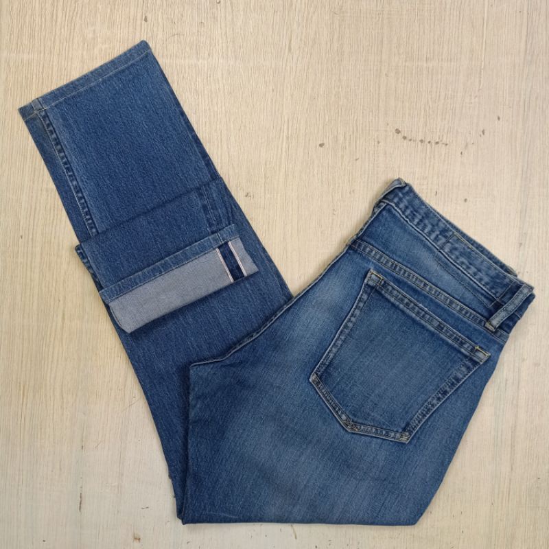 celana Ships jeans selvedge Slim fit import branded EX065