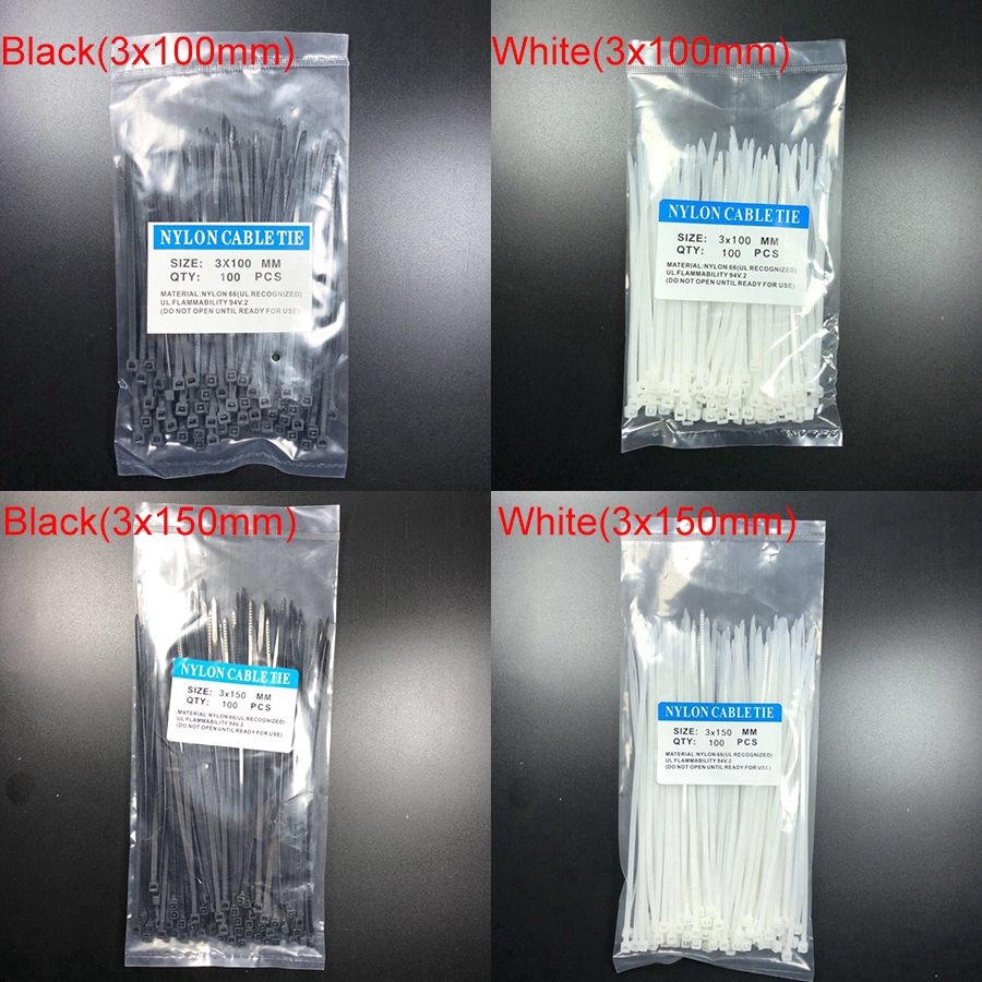 [100Pcs] [Premium Self-Locking Nylon Zip Ties] [Nylon Cable Wire Ties Perfect for Tying Cables, Wires, Organization]