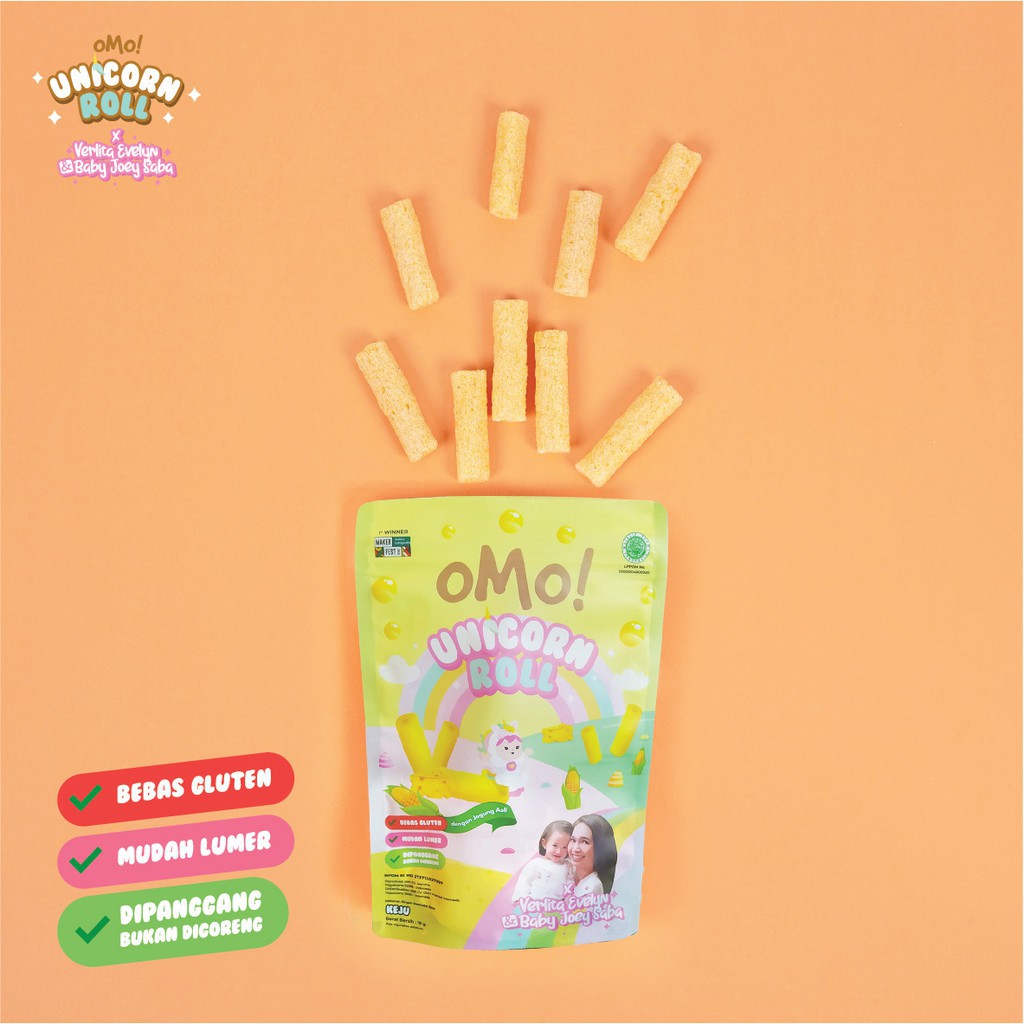 OMO! Healthy Snack Unicorn Roll / Snack Sehat Cemilan Anak Bayi