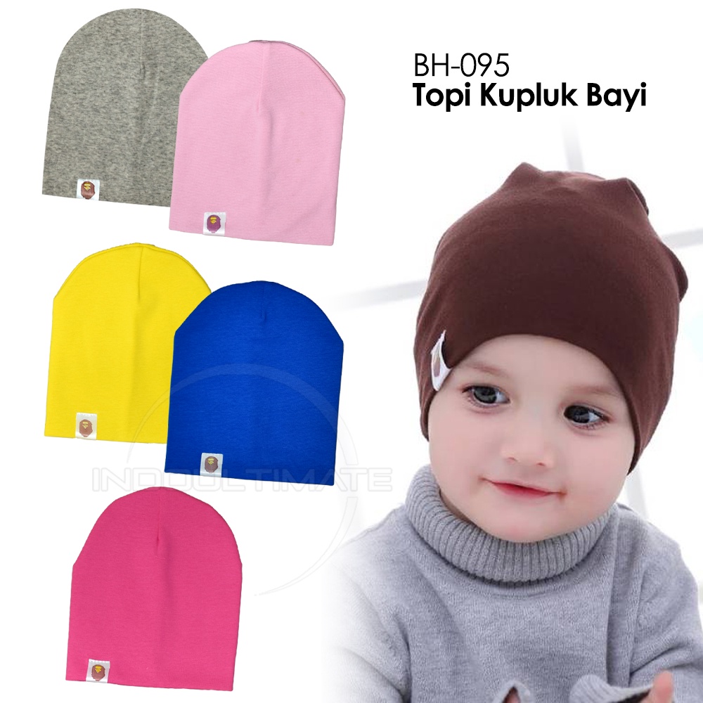 Topi Kupluk Bayi 0-12 bulan Kupluk Kaos Bayi Topi Bayi Baru lahir BH-095 pelindung kepala turban