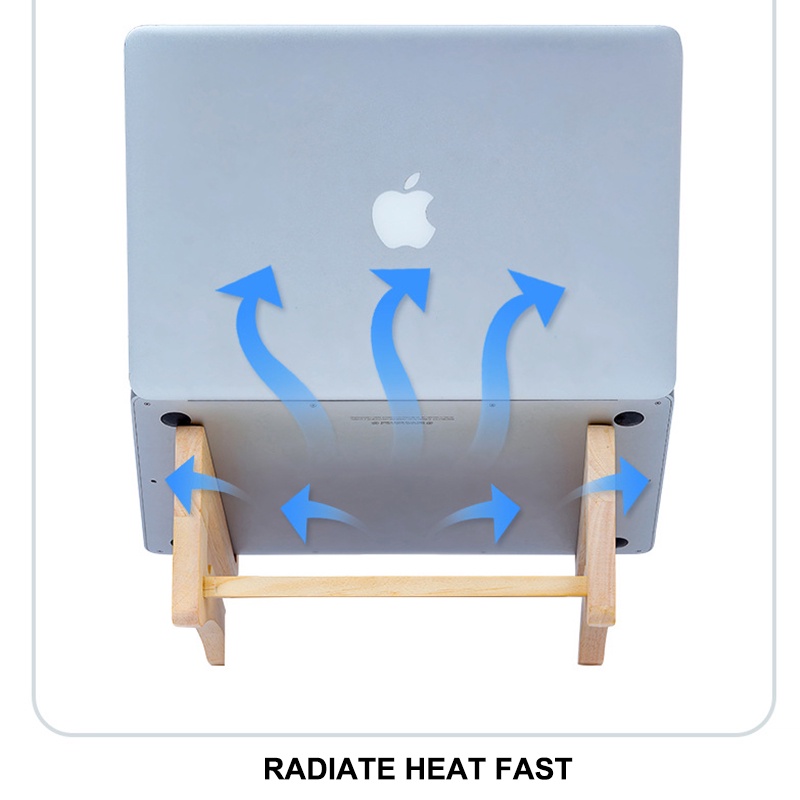 Komputer Notebook Braket Pembesaran Kayu Kayu Solid/Braket Pemanas/Rangka Dasar Portabel Yang Dipasang Di Desktop/Braket Yang Dapat Dilepas/Rak Buku