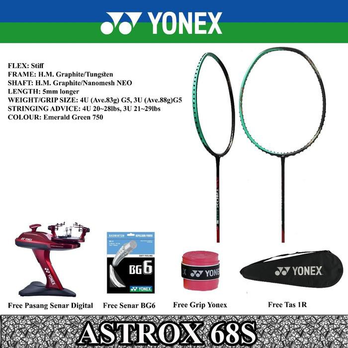 mantul habis badminton YONEX ASTROX 68S KEVIN 68D GIDEON RAKET BADMINTON ORIGINAL - ASTROX 68D