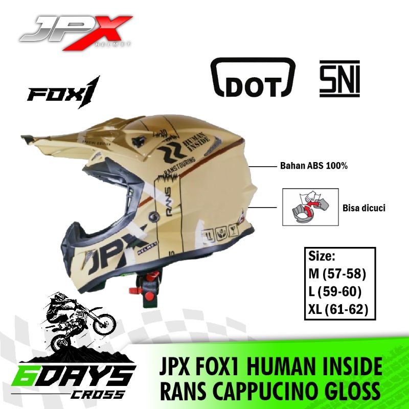 HELM JPX  FOX1 HUMAN INSIDE RANS CAPPUCINO GLOSS