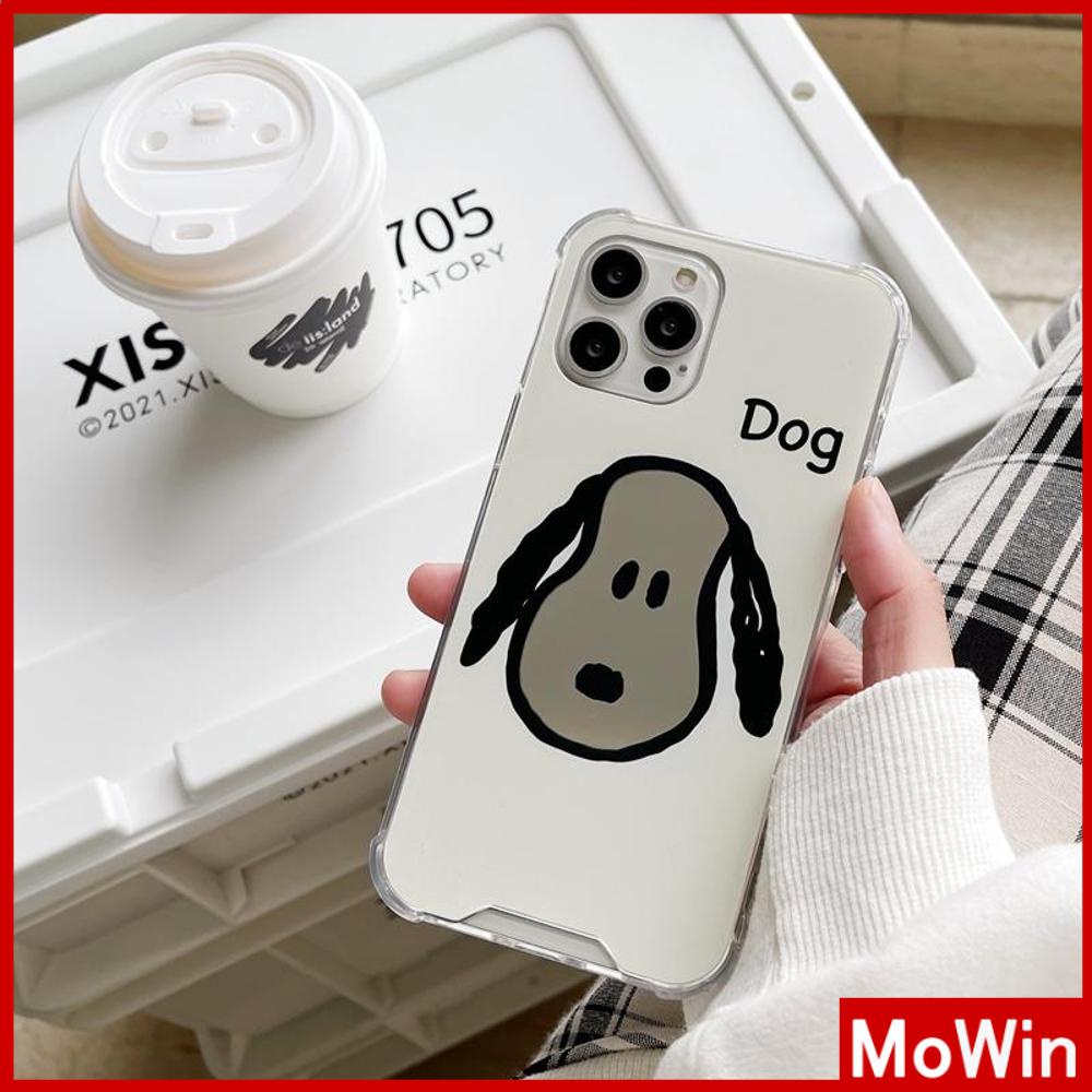 iPhone Case Acrylic HD Mirror Laser Airbag Shockproof Protection Camera Cute Puppy Simple Compatible For iPhone 11 iPhone 13 Pro Max iPhone 12 Pro Max iPhone 7 Plus iPhone xr xs