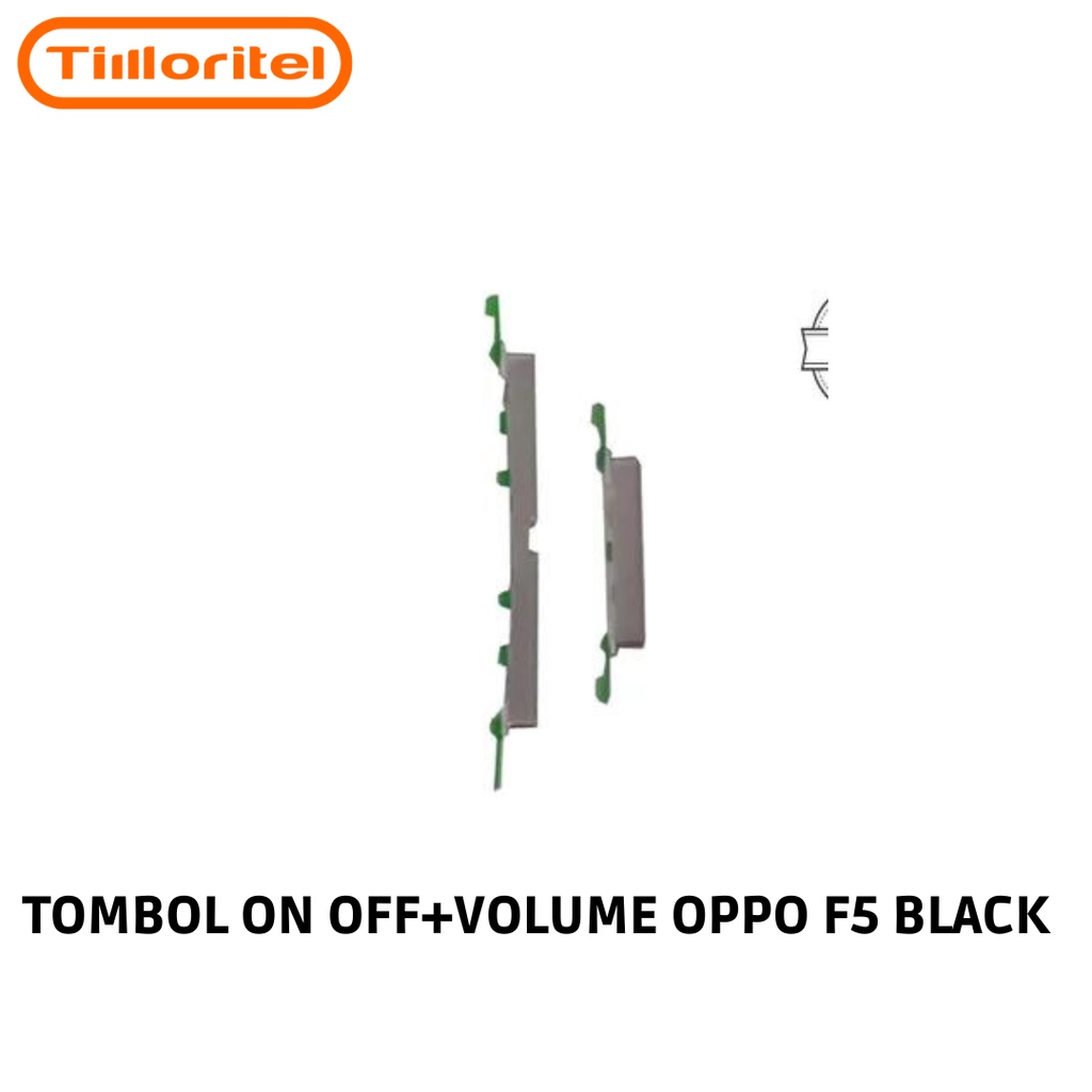TOMBOL ON OFF VOLUME OPPO F5 BLACK
