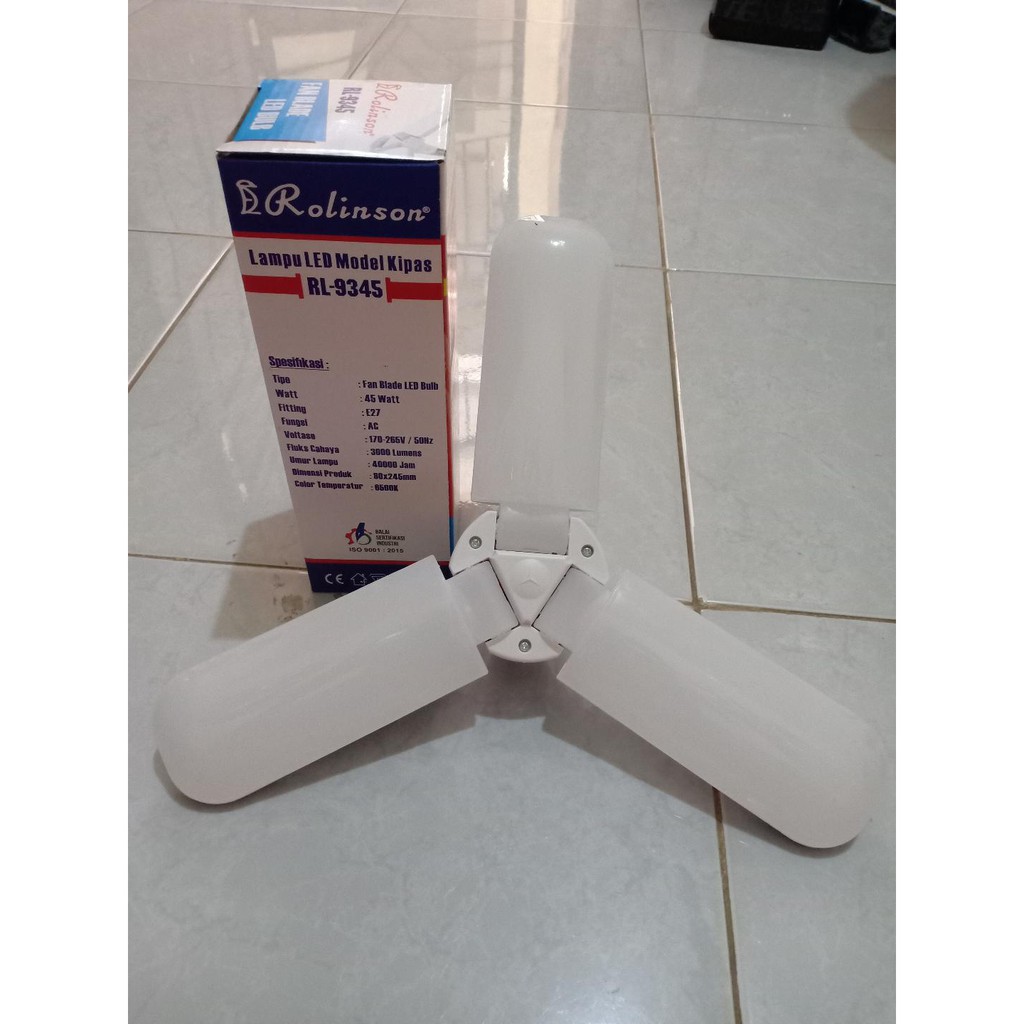 Lampu LED Model Kipas 45 Watt LED Bulb Fan Blade Rolinson RL-9345