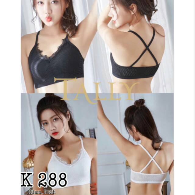 [READY PUTIH] TALLY 288 BRALETTE BRA SPORT BH RENANG CUP BUSA TIPIS - BUNGALILY