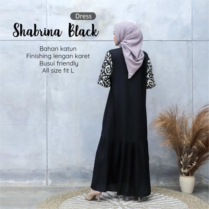 Baju Gamis Wanita Hitam Syari Terbaru Dress Muslimah Bahan Rayon Adem