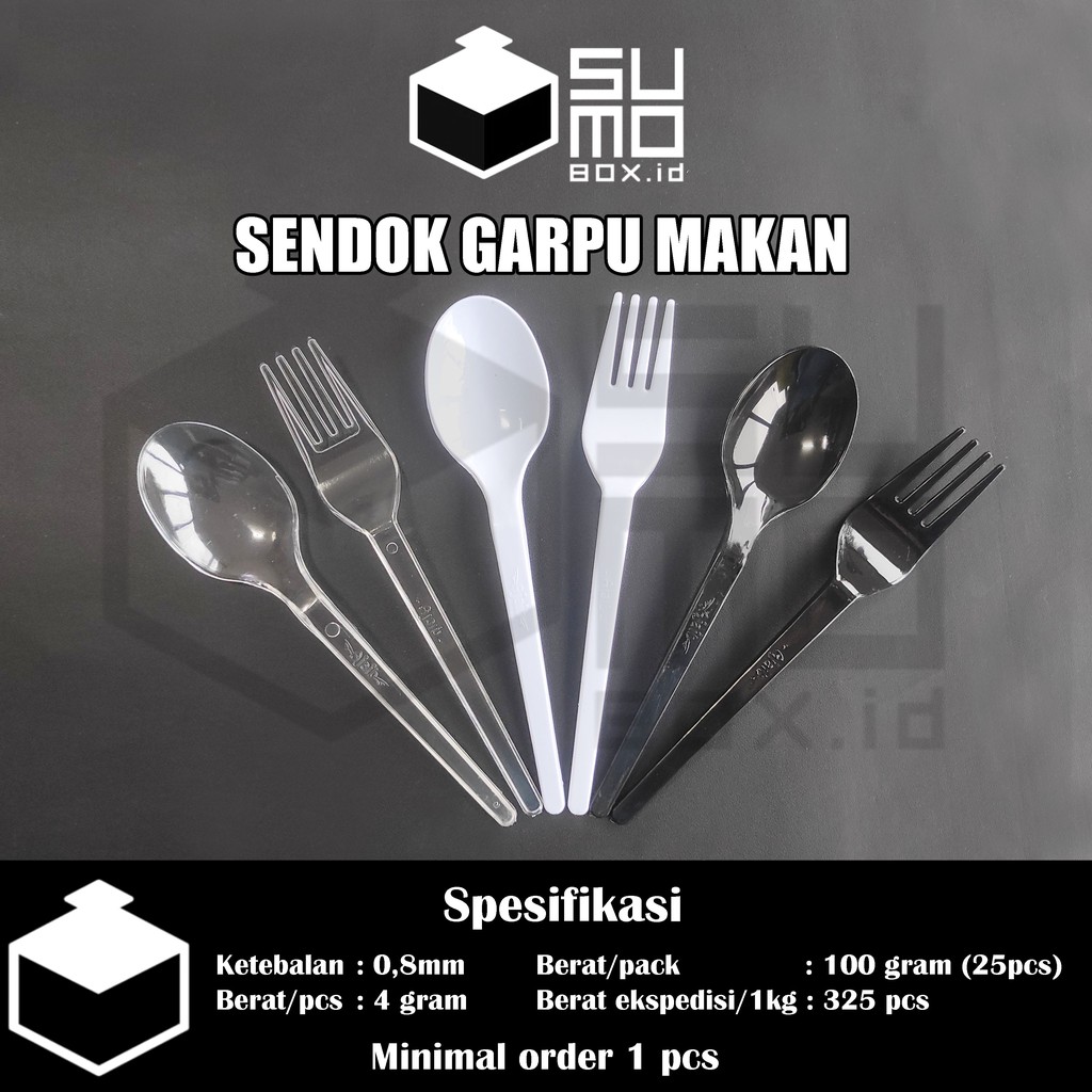  Sendok  Garpu Plastik  makan  catering kuat plastik  murah 