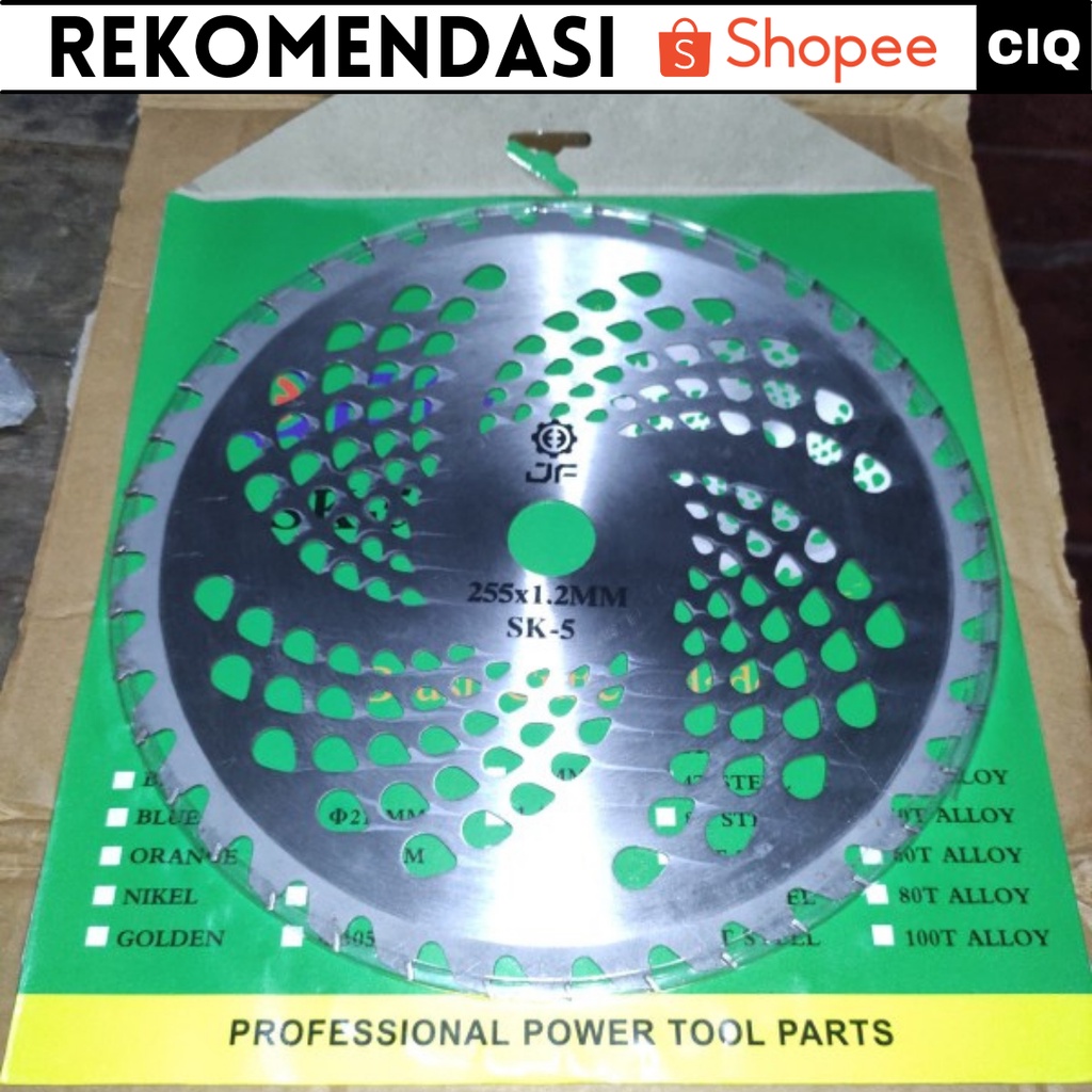 Mata Pisau Mesin Potong Rumput Model Bulat 80 Gigi Pro Tanaka / 40 Gigi JF - Mata Pisau Tanaka JF Prowell / Mata Pisau Pemotong Rumput / Mata Pisau Potong Rumput / Pisau Potong Rumput Bulat / Brush Cutter Blade Strimer