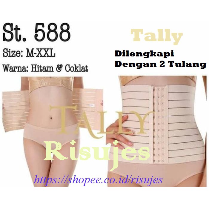 Korset Pelangsing Double Perekat / Stagen Pengecil Perut / Korset Melahirkan Tally ST 887 &amp; ST 588