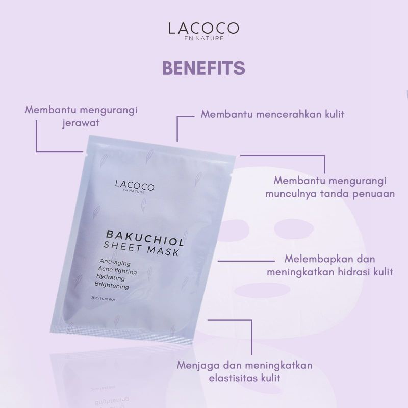 LACOCO BAKUCHIOL SHEET MASK 25ml