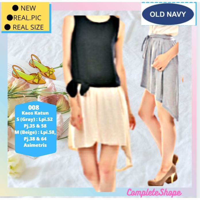Bawahan Rok Wanita Anak Cewek Asimetris Polos by Oldnavy