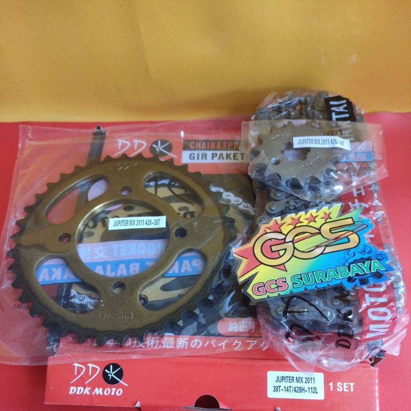 GEAR SET,GER SET,GIR PAKET FULL SET JUPITER MX NEW 2011 BAJA BAKAR DDK MOTO
