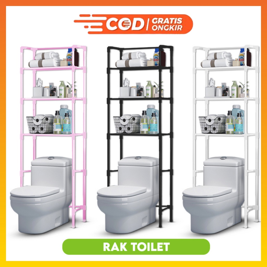 Rak Toilet WC Rak Kamar Mandi Serbaguna rak sabun stainles WHFURNITURE