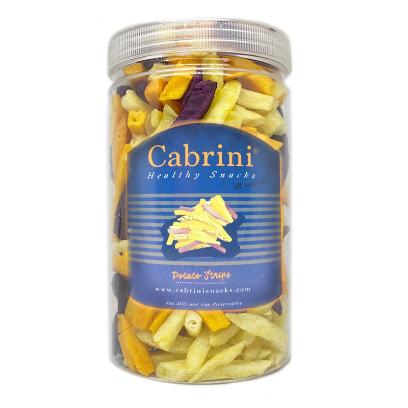 

Cabrini Healthy Snacks Sweet Potato Strips 1000 ml Keripik Ubi Kentang Talas