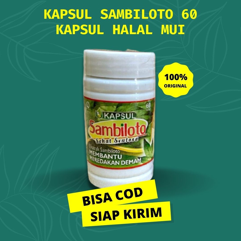 Kapsul Sambiloto Herbal Alami Kapsul Sambiroto 60 Kapsul Meningkatkan Imun HALAL MUI