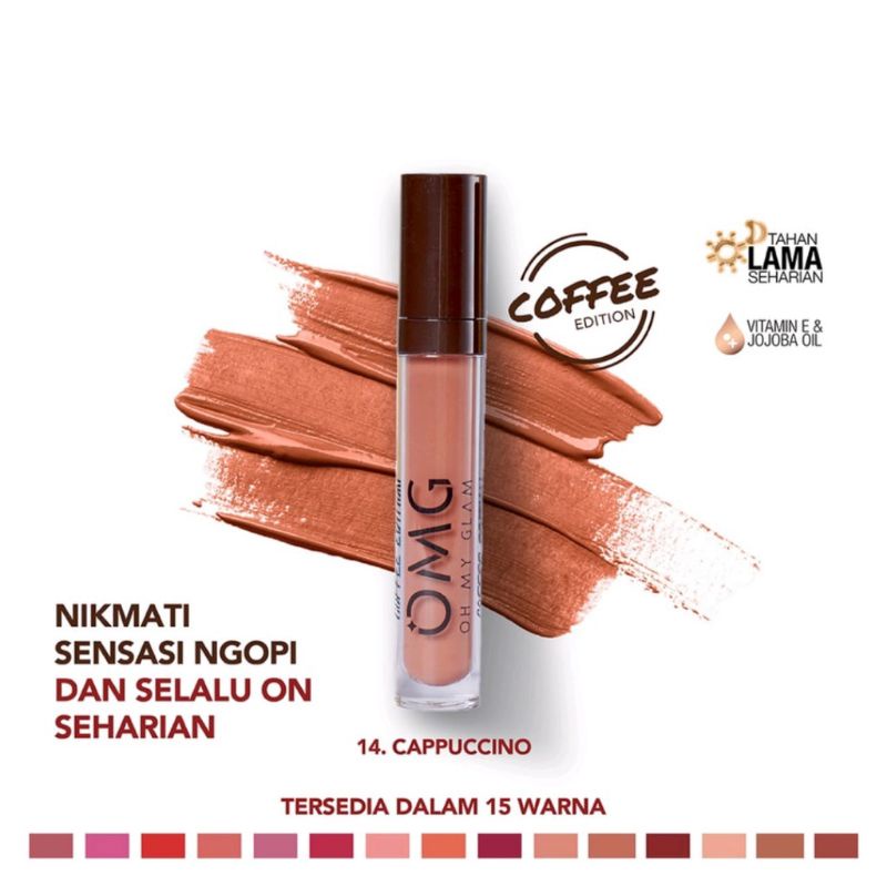 OMG oh my glam matte kiss lip cream coffee edition 3,5 gr