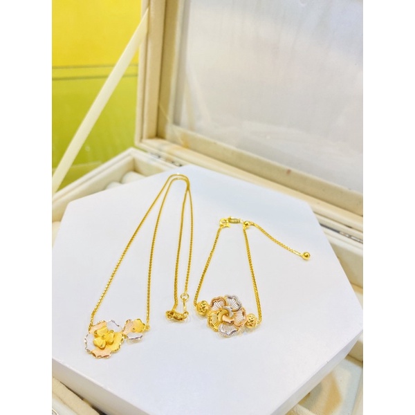 kalung, gelang serut emas asli kadar 375% UBS
