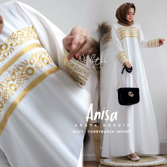 ANISA ABAYA BORDIR ORI NABTIK READY