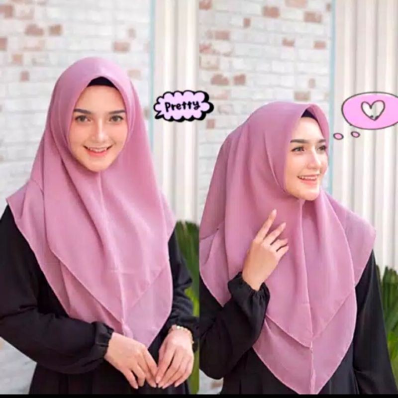 Hijab Khimar Instan 2 Layer Pollycotton