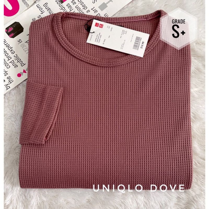 TUNIK WANITA WAFFLE/UNIQLO PREMIUM/LENGAN PANJANG ALLSIZE-JUMBO