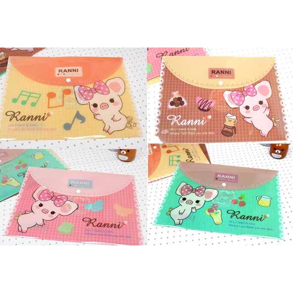 

Korean Stationary Nixnox Amplop File Piggy Horizhontal